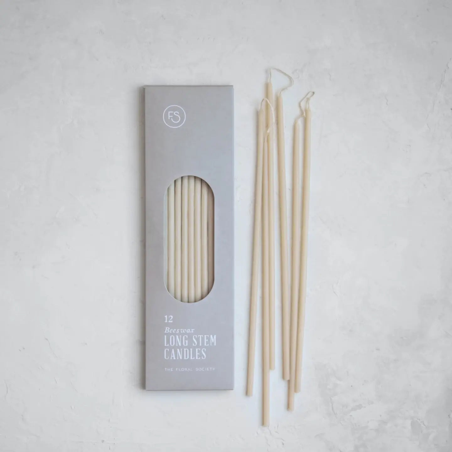 13.5" Beeswax Dipped Long Stem Candles
