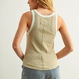 Contrasted Tank Top