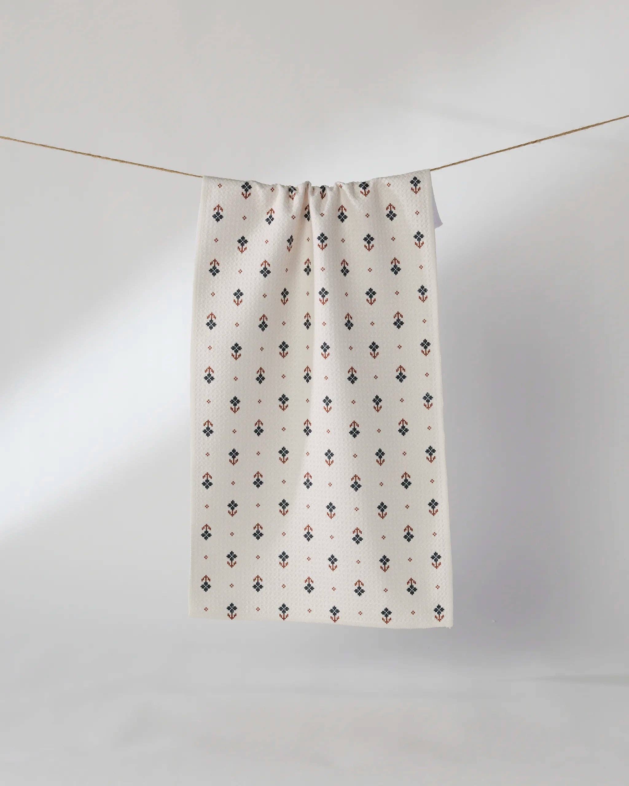 Folk Pixel Bar Towel