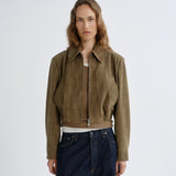 Nahla Cropped Suede Jacket