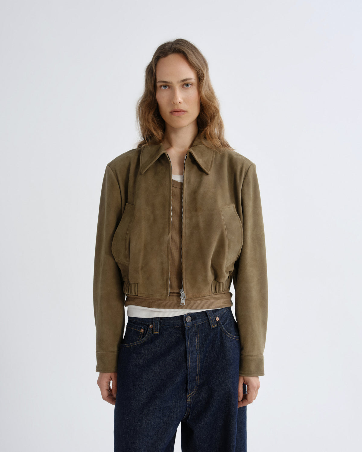 Nahla Cropped Suede Jacket
