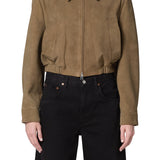 Nahla Cropped Suede Jacket