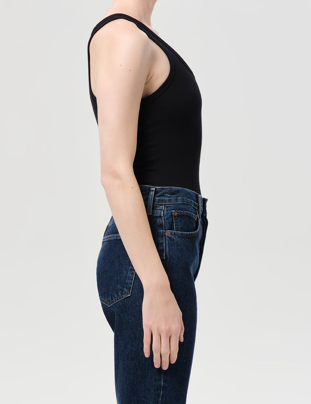 Maria Rib Tank Thong Bodysuit