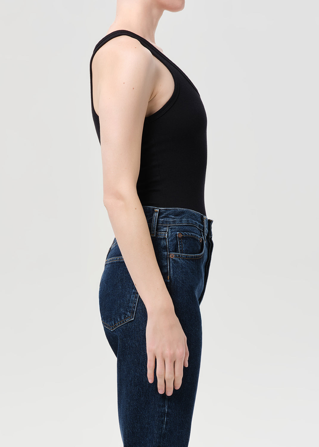 Maria Rib Tank Thong Bodysuit