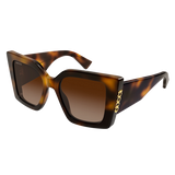 Women's Havana Wide Cat Eye Sunglasses