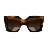 Women's Havana Wide Cat Eye Sunglasses