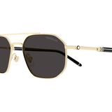 Men's Gold & Black Rimless Sunglasses
