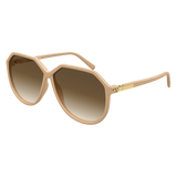 Women's Nude Oversized Sunglasses