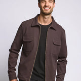 Diagonal Zip Up Jacket