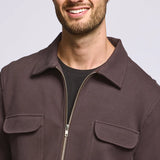Diagonal Zip Up Jacket