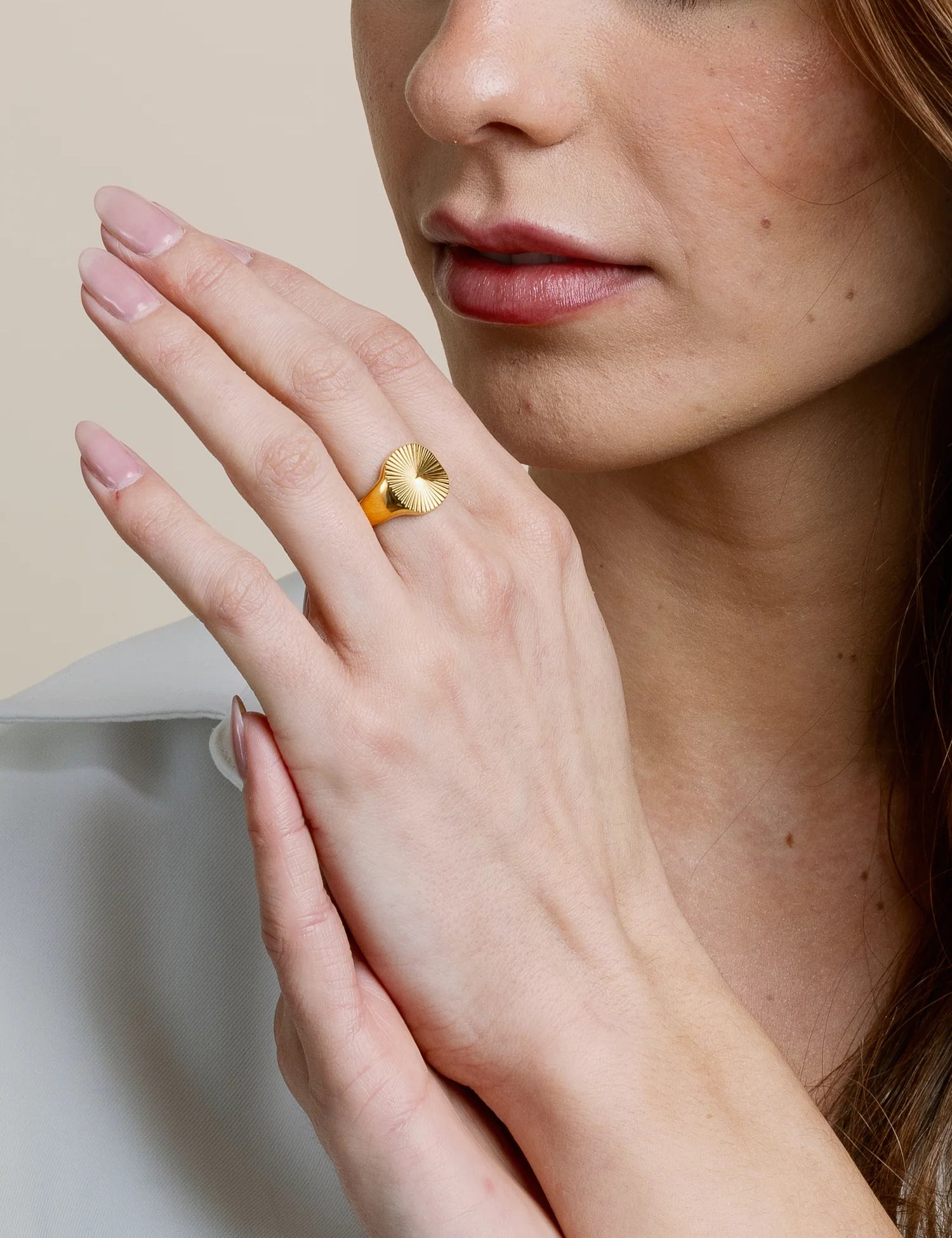 Retro Sunburst Wax Seal Ring