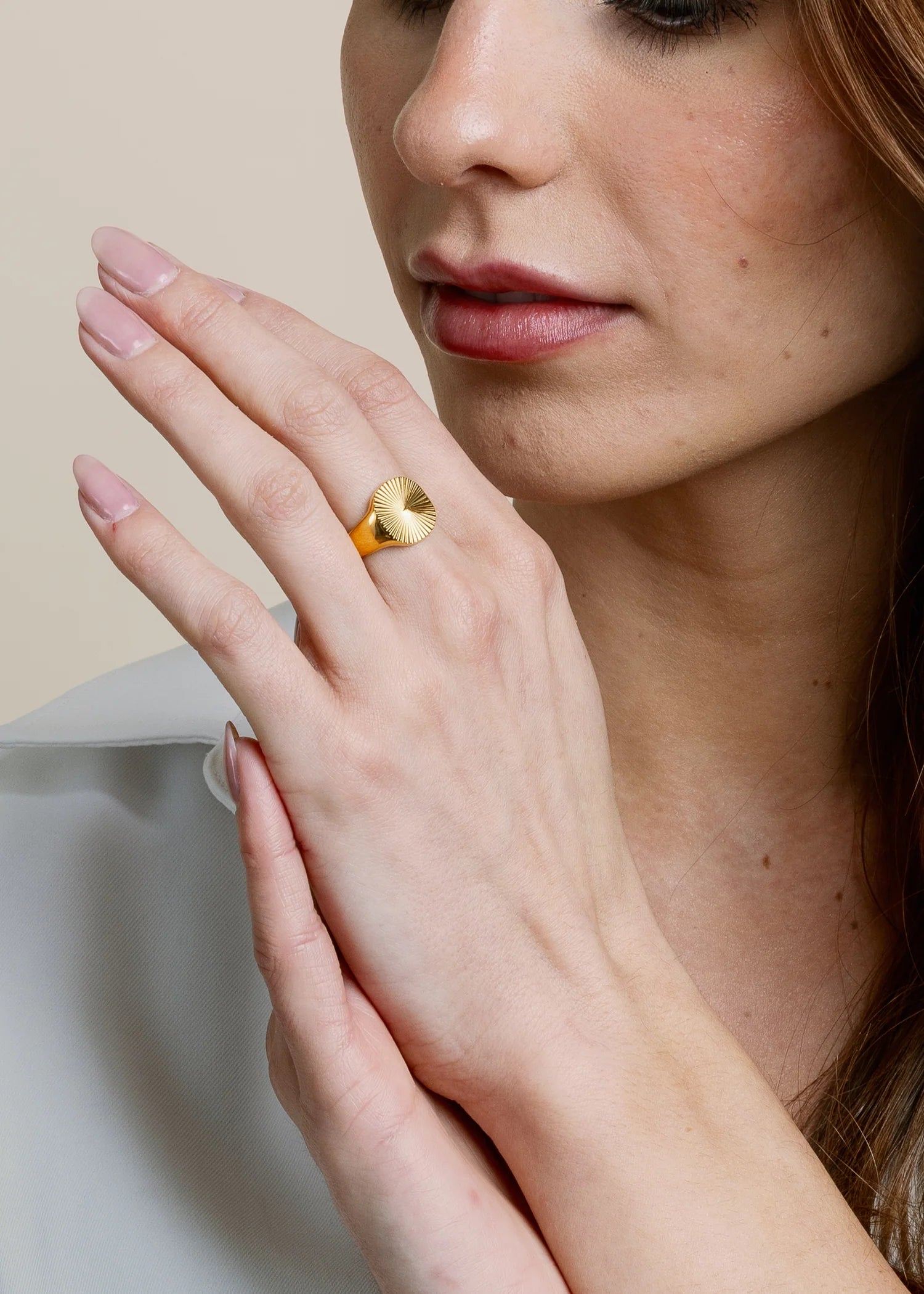 Retro Sunburst Wax Seal Ring