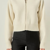 Zip Up Knit Jacket