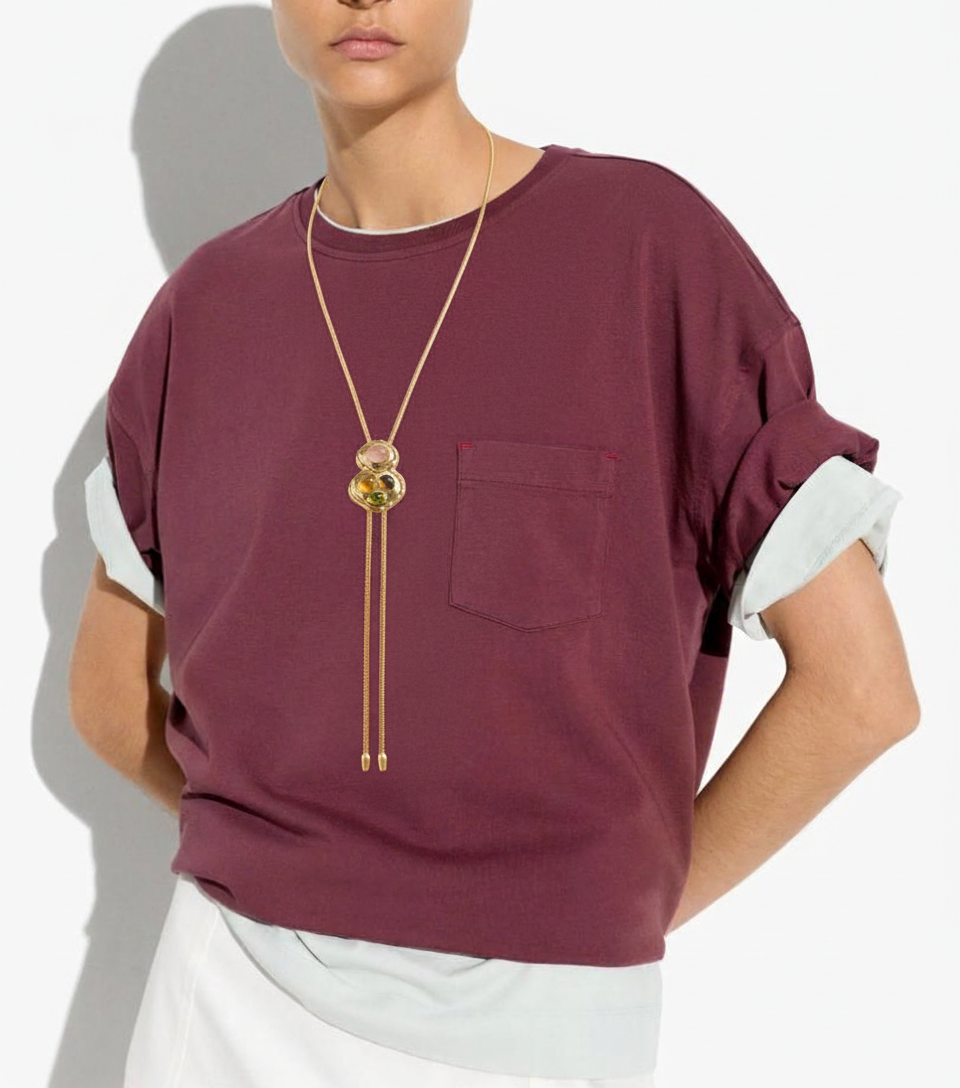 Até Lariat Bolo Sliding  Necklace
