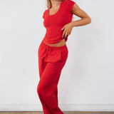 Vitality Essence Weekend Pant - Poppy