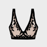 Sheer Flocked Bra