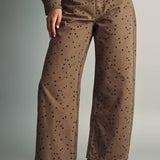 Polka Dot Patterned Barrel Pant