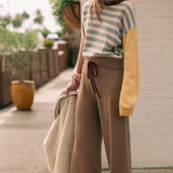Stipe With Multi Color Knit Top