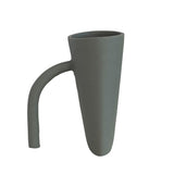 Textured Metal Vase in Matte Grey