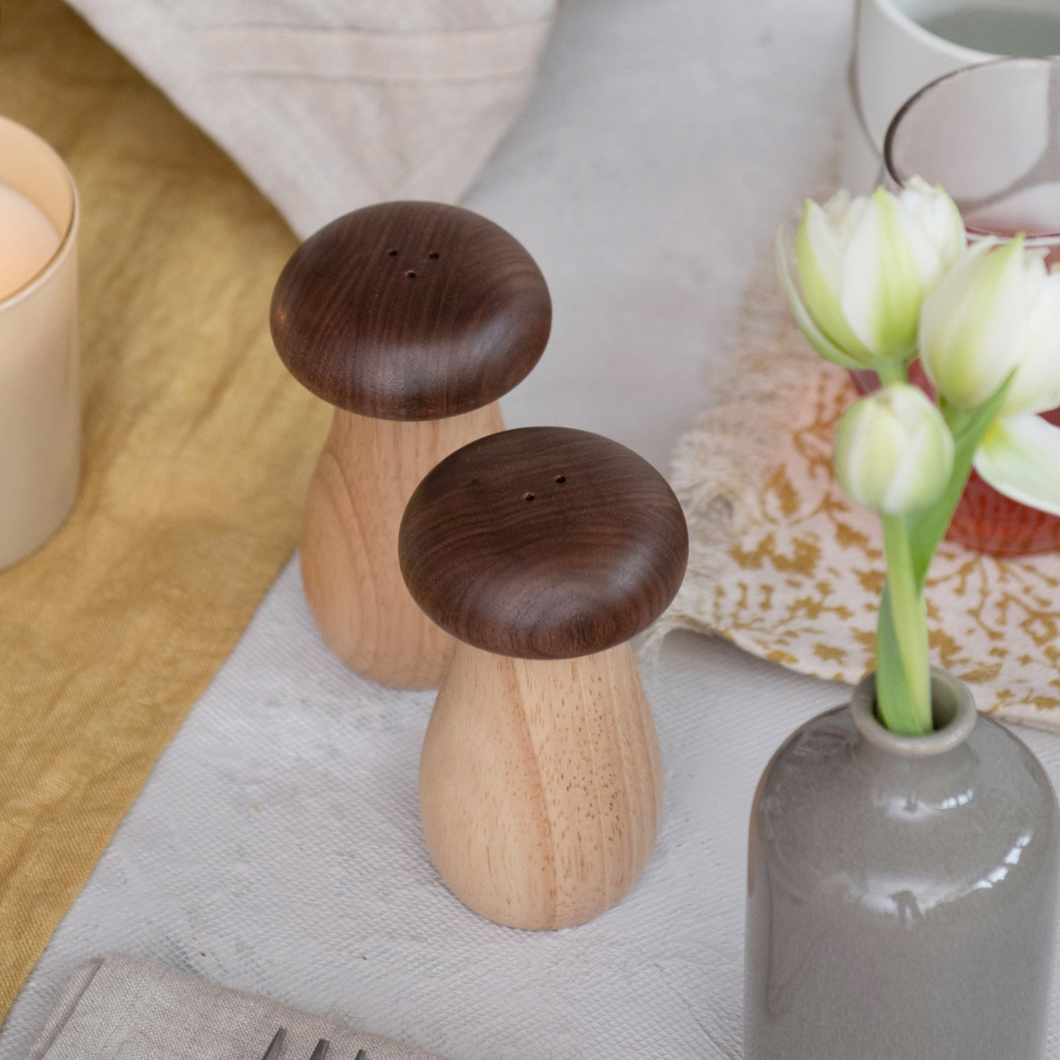 Mushroom Shaped Salt & Pepper Shakers