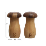 Mushroom Shaped Salt & Pepper Shakers