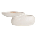 Stoneware Pedestal Dish with 2 Sections