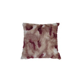 18" Square Faux Fur Pillow with Acid Wash Effect & Velvet Back