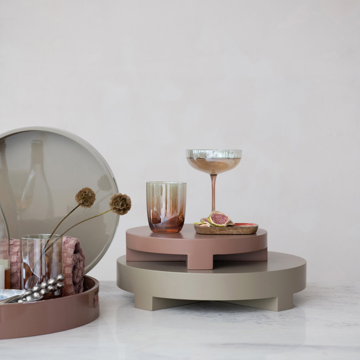 MDF Lacquered Terra-cotta Pedestal