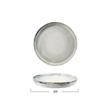 Stoneware Platter Reactive Glaze