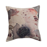 Woven Cotton Printed Pillow with Abstract Design & Silver Foil