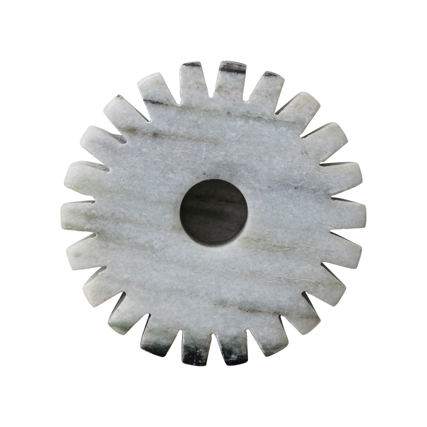 Marble Cogged Tealight/Taper Holder - Short
