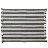 Woven Striped Throw with Fringe