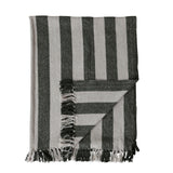 Woven Striped Throw with Fringe