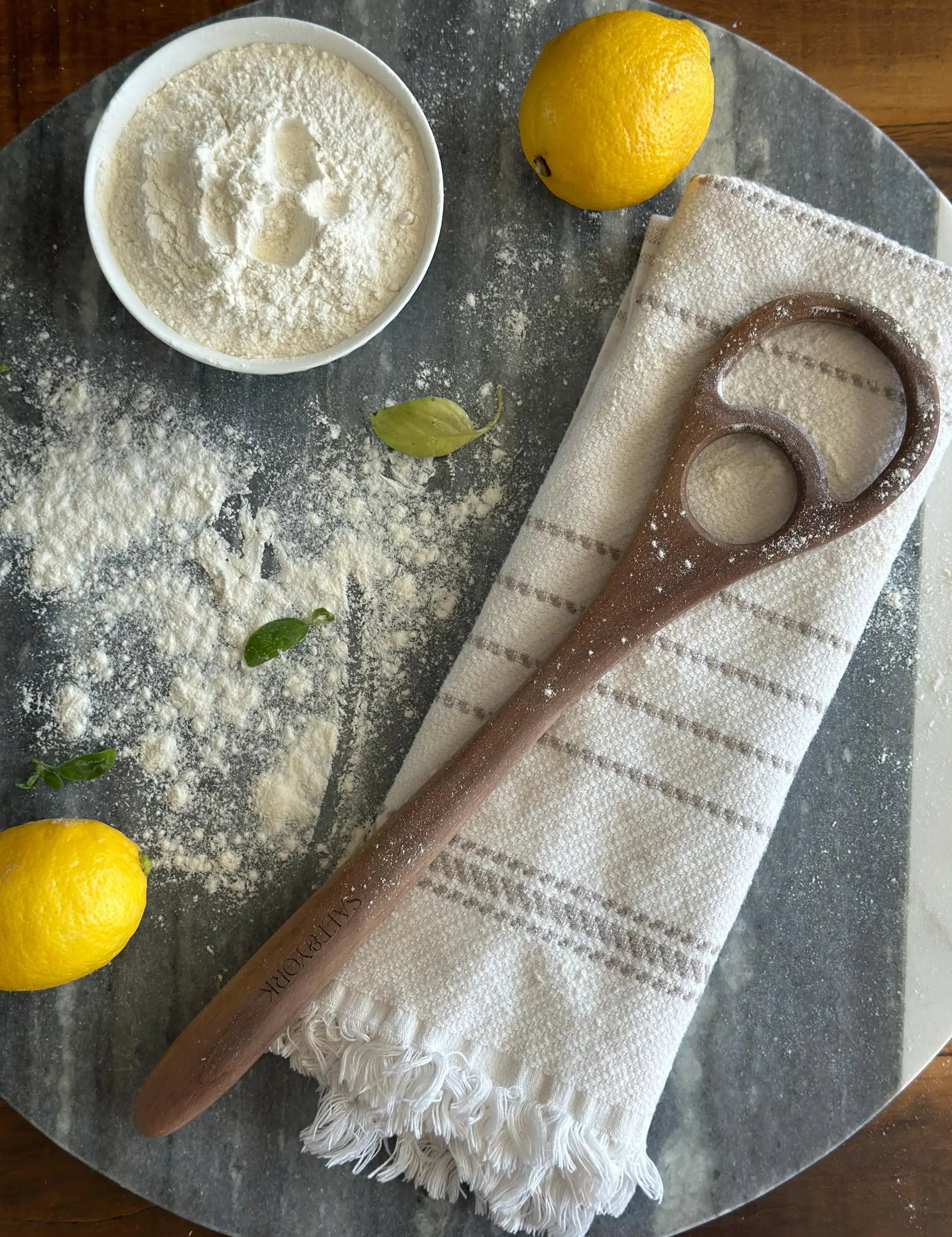 Walnut Wood Dough Hook or Dough Whisk