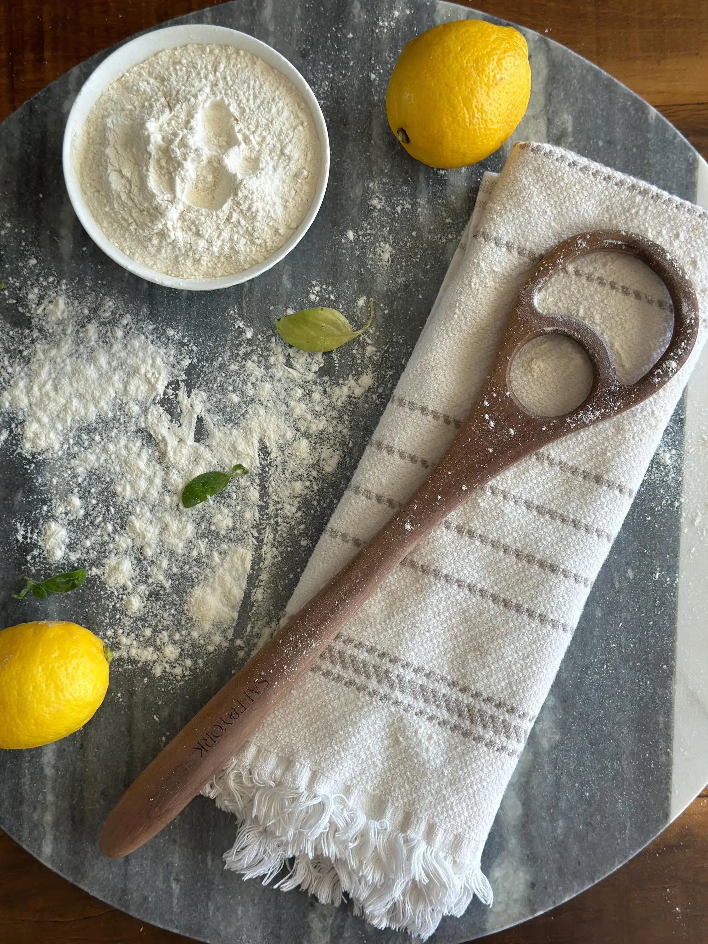 Walnut Wood Dough Hook or Dough Whisk