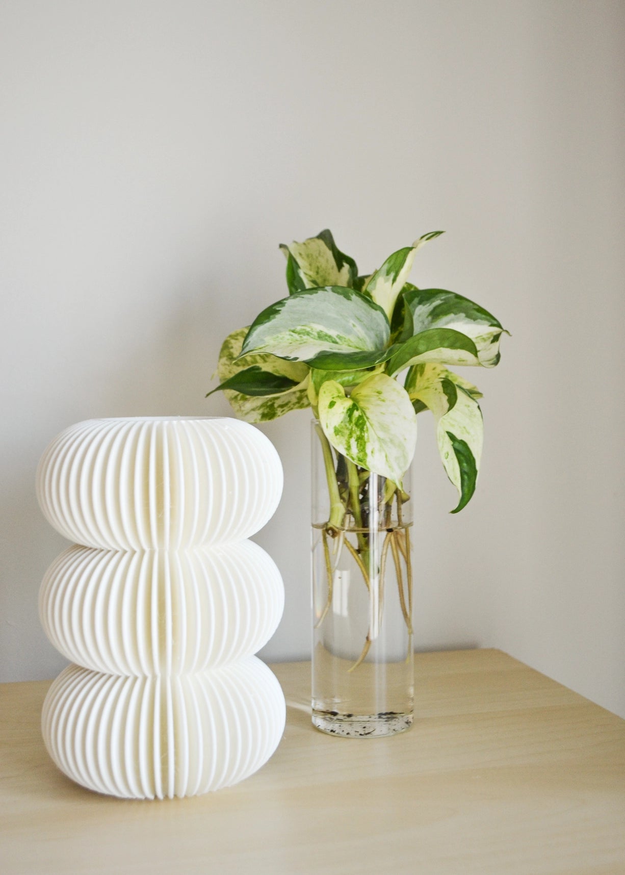 Minimal Bubble Fluted Vase
