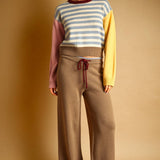 Stipe With Multi Color Knit Top