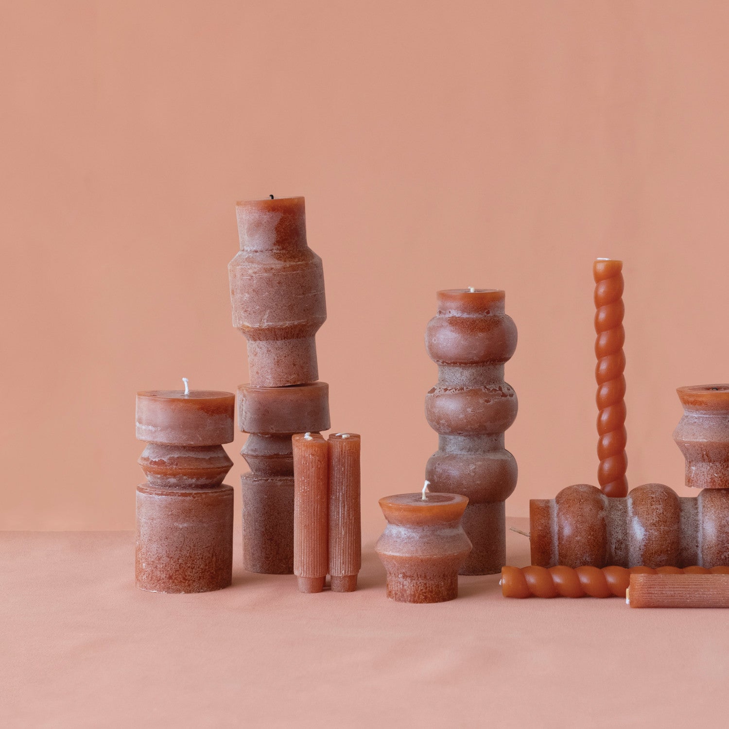 Unscented Totem Pillar Candle in Spice