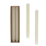 Unscented Hobnail Taper Candle in Cream