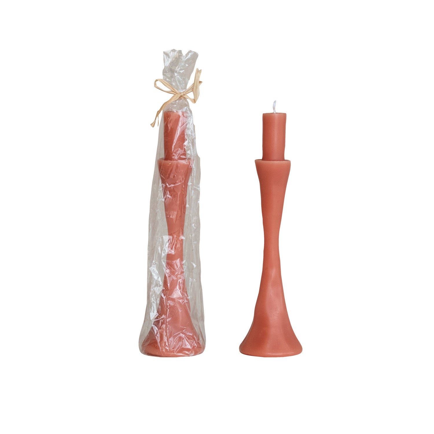 Unscented Taper in Taper Holder Shaped Candle