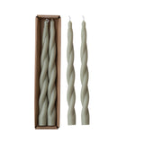 Unscented Twisted Taper Candles in Box | Set of 2