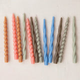 Unscented Twisted Taper Candles in Box | Set of 2