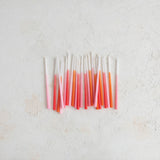 Unscented Thin Taper Candles with Multi Color Wick in Box | Set of 24