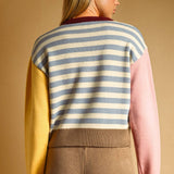 Stipe With Multi Color Knit Top