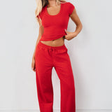 Vitality Essence Weekend Pant - Poppy