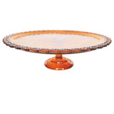 Pressed Glass Scalloped Pedestal