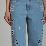 Pearl Fleur Embellished Jean