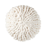 Cozy Chunky Knit Round Throw Pillow