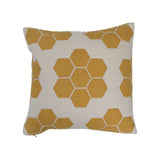 Quilted Cotton Pillow w/ Honeycomb Pattern