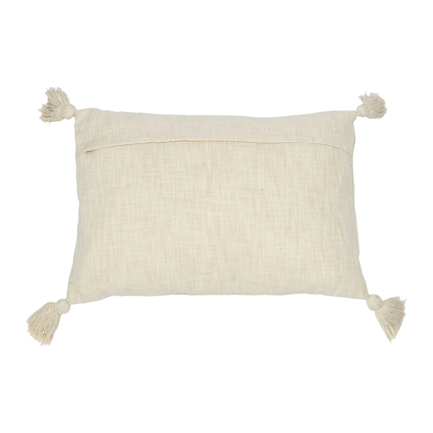 Woven Cotton Slub Striped Lumbar Pillow